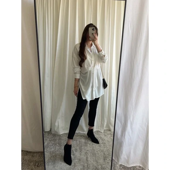 CAMILLE SHIRT — In Off White - Picture 10 of 10